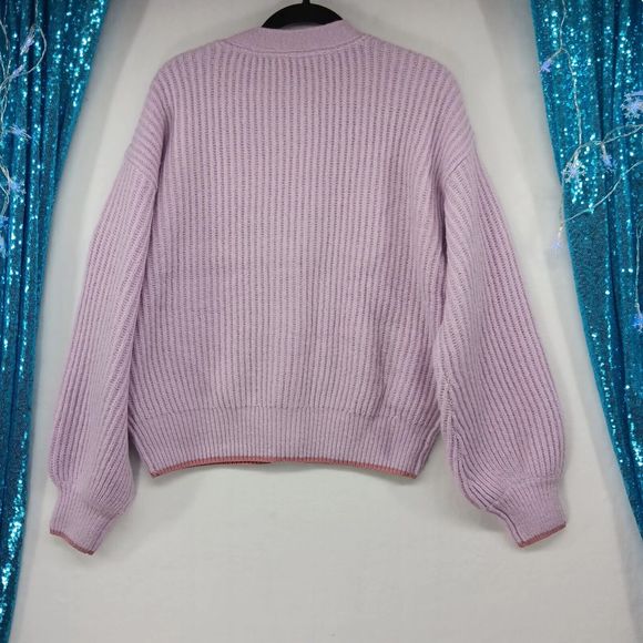 NWT & Bag Scotch & Soda $178.00 MSRP Fuzzy Kniited Cardigan Size XL Soft Orchid - Picture 16 of 16